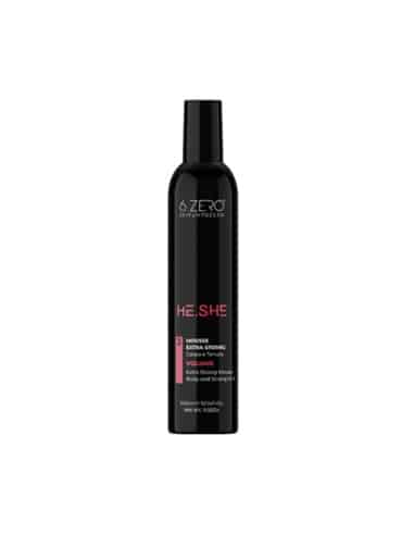 6.ZERO HE.SHE MOUSSE EXTRA STRONG CORPO E TENUTA 300 ML