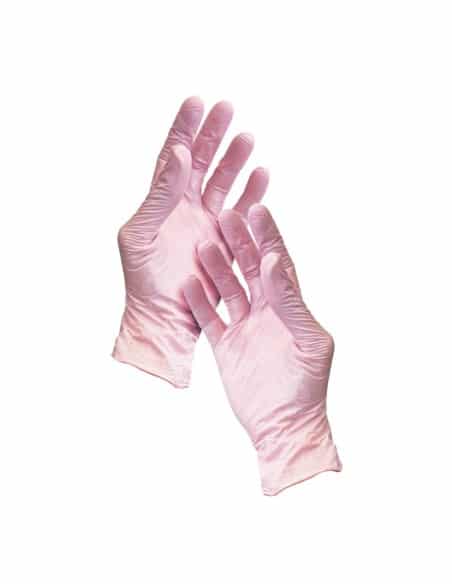 RO.IAL GUANTI MONOUSO IN NITRILE ROSA NON TALCATI 100 PZ S