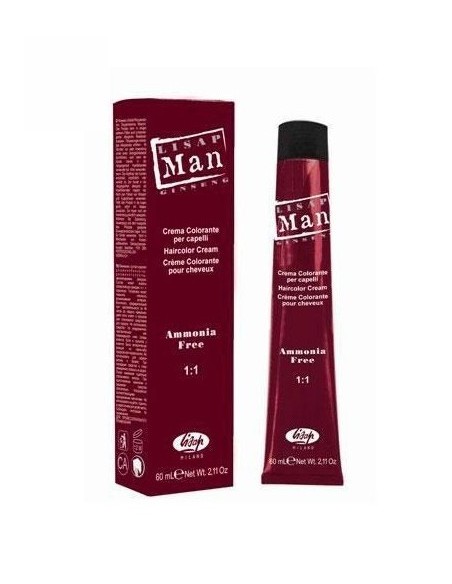 LISAP MAN CREMA COLORANTE PER CAPELLI SENZA AMMONIACA 0.18 SILVER LIGHT- ARGENTO CHIARO 60 ML