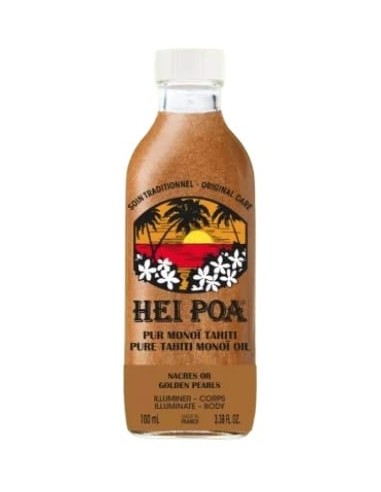 HEI POA OLIO DI MONOI PUR MONOÏ TAHITI PARFUM NACRES OR 100 ML