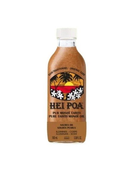 HEI POA OLIO DI MONOI PUR MONOÏ TAHITI PARFUM NACRES OR 100 ML