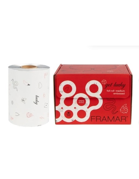 Framar embossed roll get lucky alluminio per meches 97,5 mt