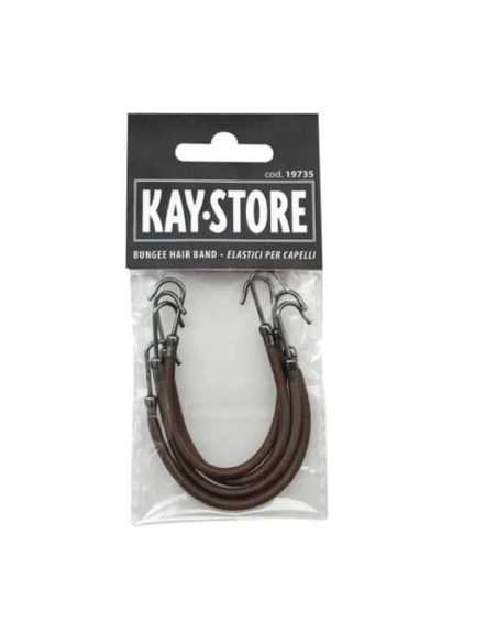 KEPRO ELASTICO CON DOPPIO GANCIO MARRONE 4 PZ