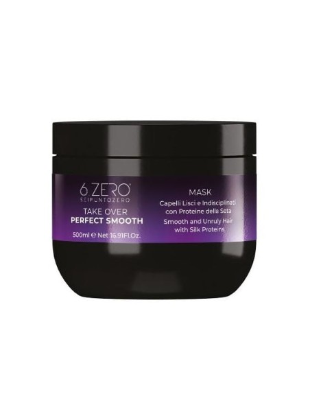 6.ZERO TAKE OVER PERFECT SMOOTH MASCHERA PER CAPELLI LISCI ED INDISCIPLINATI 500 ML