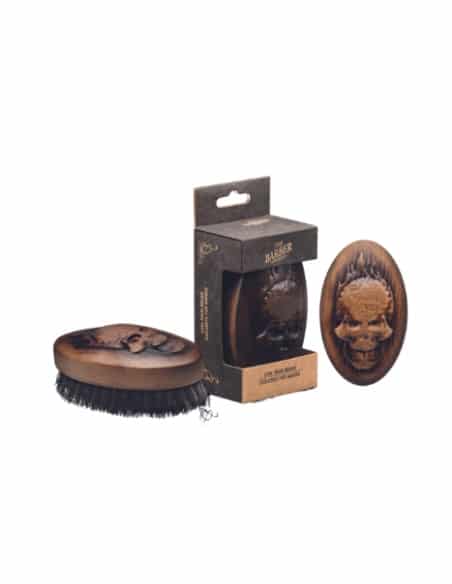 XANITALIA PRO SPAZZOLA DA BARBA PROFESSIONALE IN SETOLE DI CINGHIALE SKULL OVAL PALM BRUSH
