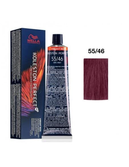 55/46 castano chiaro intenso rame violetto wella koleston perfect me + vibrant reds 60ml