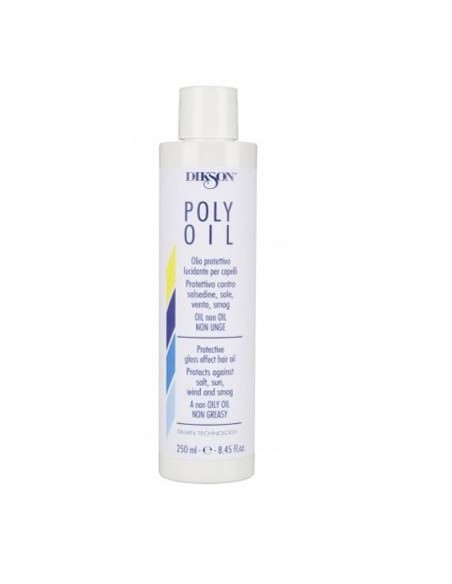 Dikson Poly oil 250 ml - Olio protettivo lucidante per capelli contro salsedine,sale,vento,smog