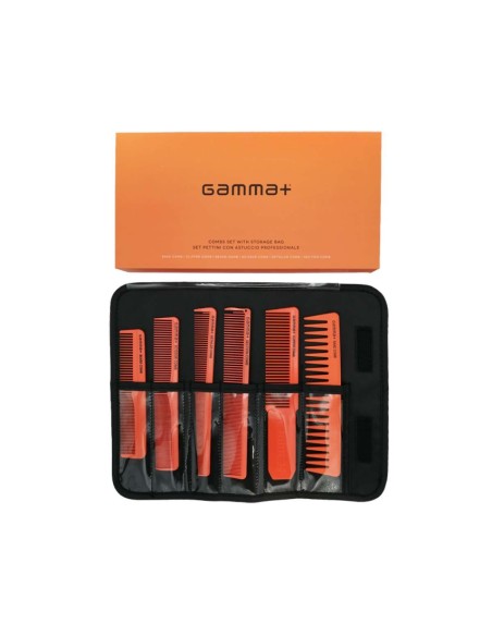 Gammapiù Set pettini da taglio con astuccio professionale  6 pz