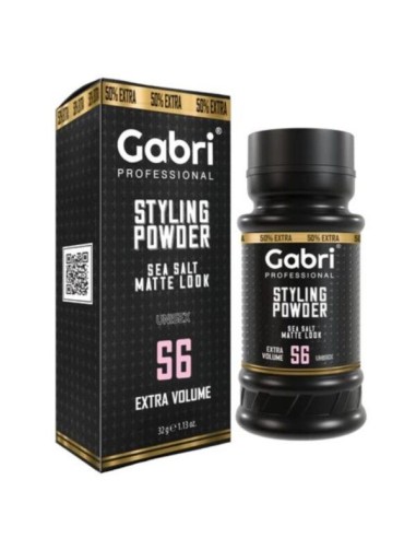 Gabri professional Styling powder Sea salt matte look S6 Extra volume - Cera in polvere effetto opaco 32 gr