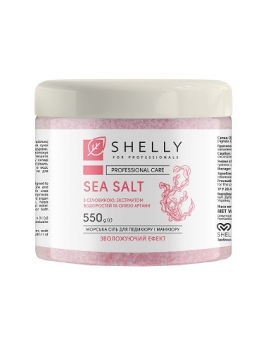 Shelly Sale per Pediluvio e Maniluvio con Urea,Estratto di alghe e olio di Argan 550 gr