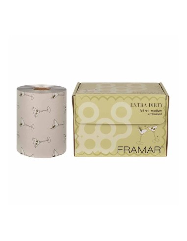 Framar embossed roll medium Extra Dirty alluminio per meches 97,5 mt