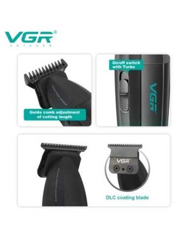 VGR Trimmer cordless Gold V-906