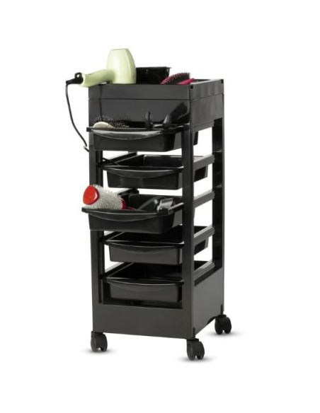 Labor Carrello Nery 5 scomparti nero