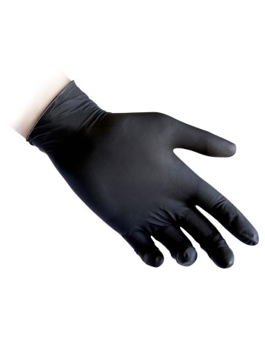 Reflexx N81 Guanti in Nitrile neri senza polvere 100 pz - gr. 3,2 M