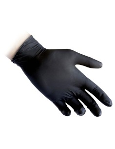 Reflexx N81 Guanti in Nitrile neri senza polvere 100 pz - gr. 3,2 S 2