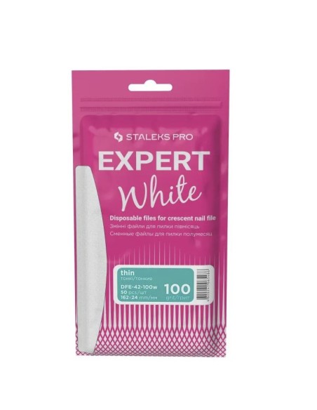Staleks Pro Ricambi Bianchi sottili per Lima base mezzaluna expert42 grana100 50pz