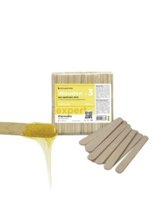 Staleks Pro Spatole in legno stedi cera per piccole zone EXPERT 30 - 114x10 mm 100 pz