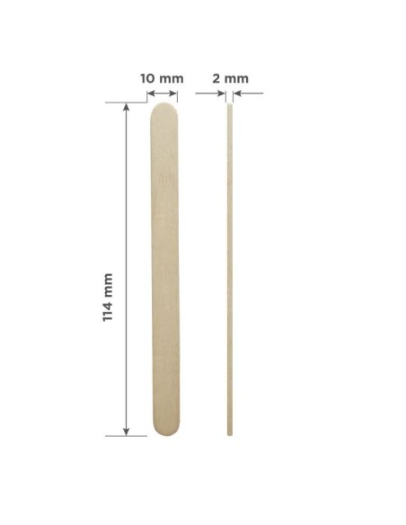 Staleks Pro Spatole in legno stedi cera per piccole zone EXPERT 30 - 114x10 mm 100 pz