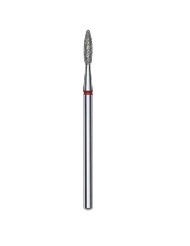 Staleks Pro Punta diamantata Fiamma, rosso, diametro 2.1 mm - Lunghezza punta 8 mm