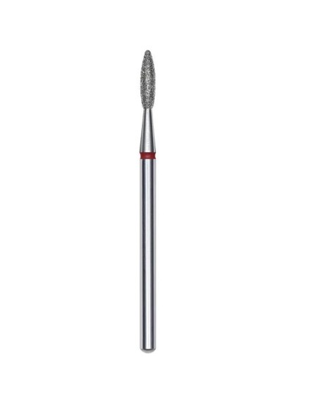 Staleks Pro Punta diamantata Fiamma, rosso, diametro 2.1 mm - Lunghezza punta 8 mm
