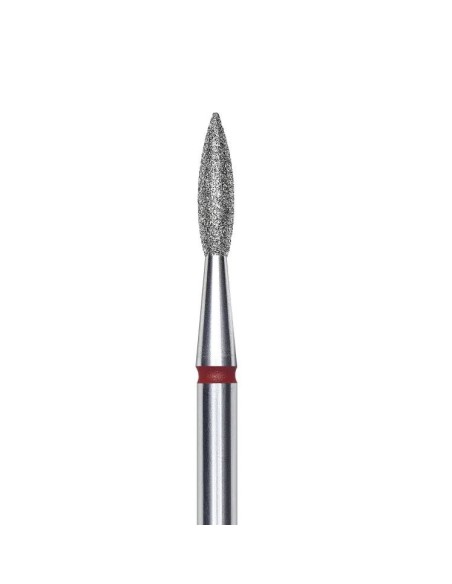 Staleks Pro Punta diamantata Fiamma appuntita, rosso, diametro 2.1 mm - Lunghezza punta 8 mm