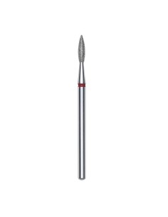 Staleks Pro Punta diamantata Fiamma appuntita, rosso, diametro 2.1 mm - Lunghezza punta 8 mm 2