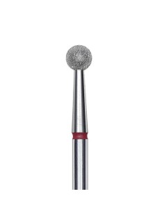 Staleks Pro Punta diamantata a Sfera, rosso, diametro punta 4 mm