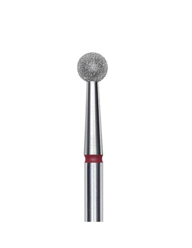 Staleks Pro Punta diamantata a Sfera, rosso, diametro punta 4 mm