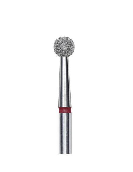 Staleks Pro Punta diamantata a Sfera, rosso, diametro punta 4 mm