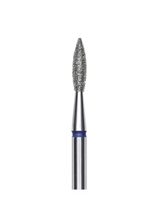 Staleks Pro Punta diamantata Fiamma appuntita, blu, diametro 2.1 mm - Lunghezza punta 8 mm