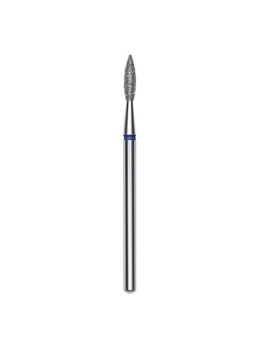 Staleks Pro Punta diamantata Fiamma appuntita, blu, diametro 2.1 mm - Lunghezza punta 8 mm