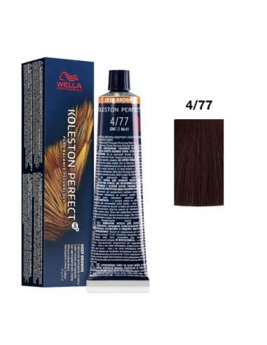 4/77 castano medio sabbia intenso wella koleston perfect me + deep browns 60ml