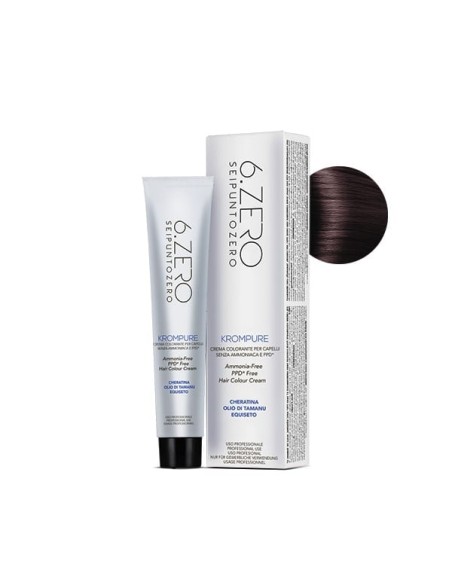 6.ZERO KROMPURE 4.76 CASTANO MARRONE ROSSO NO AMMONIACA 100ML