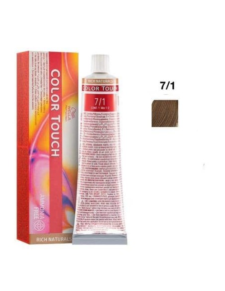 7/1 BIONDO MEDIO CENERE WELLA COLOR TOUCH RICH NATURALS SENZA AMMONIACA 60ML