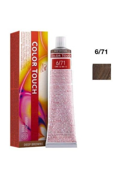 6/71 BIONDO SCURO SABBIA CENERE WELLA COLOR TOUCH DEEP BROWNS SENZA AMMONIACA 60ML