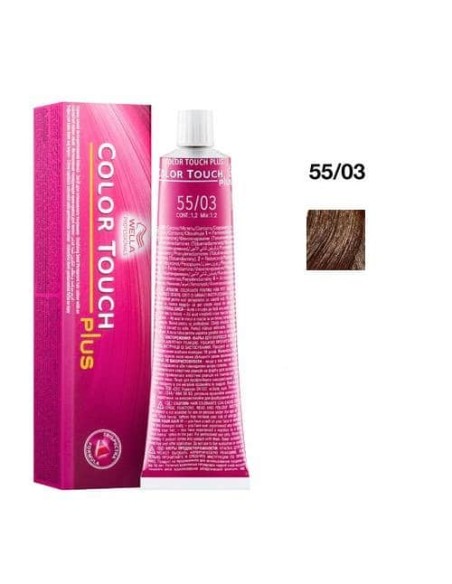 55/03 castano chiaro intenso naturale dorato wella color touch plus senza ammoniaca 60ml