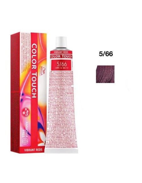 5/66 beaujolais intenso wella color touch vibrant reds senza ammoniaca 60ml