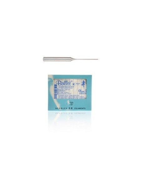 Aghi Ballet k4 inox isolati per elettroepilazione 0,100 mm 50 pz