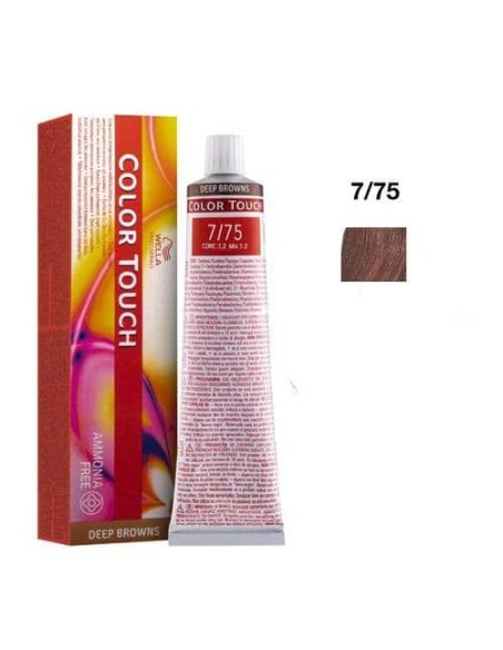 7/75 BIONDO MEDIO SABBIA MOGANO WELLA COLOR TOUCH DEEP BROWNS SENZA AMMONIACA 60ML