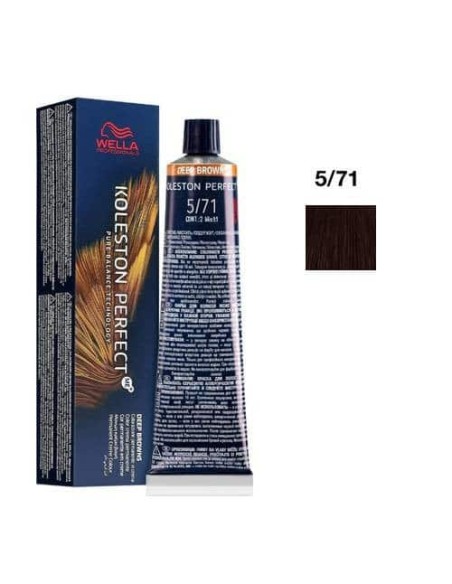 5/71castano chiaro sabbia cenere wella koleston perfect me + deep browns 60 ml