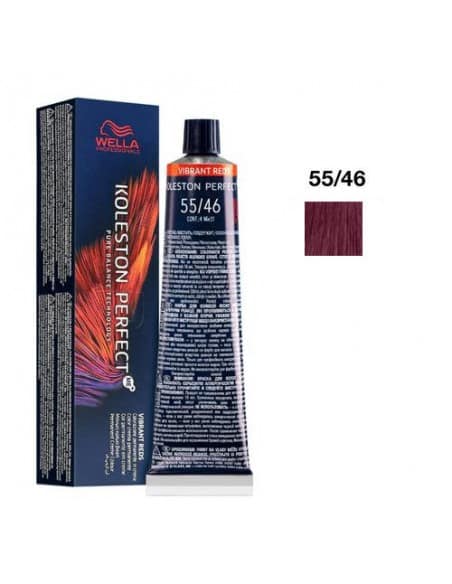 55/46 castano chiaro intenso rame violetto wella koleston perfect me + vibrant reds 60ml