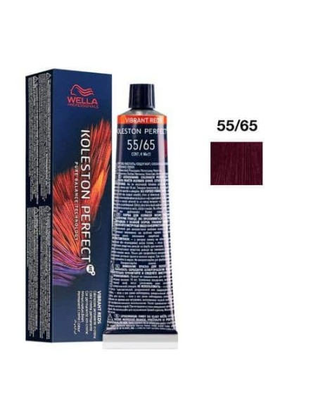 55/65 castano chiaro intenso violetto mogano wella koleston perfect me + vibrant reds 60ml