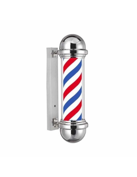 BARBER POLE INSEGNA LUMINOSA BARBIERE ROTANTE VINTAGE PICCOLA