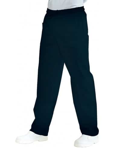 ISACCO PANTALONE CON ELASTICO NERO 65% POLIESTERE 35% COTONE, 125 GR/M² TG M