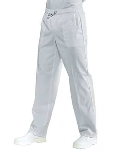 ISACCO PANTALONE CON ELASTICO BIANCO TG S 100% COTONE