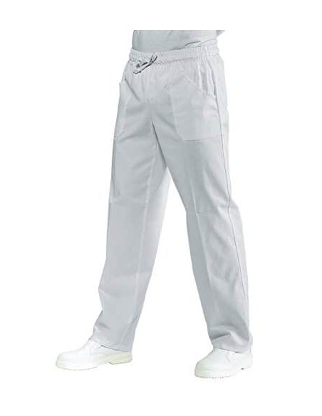 ISACCO PANTALONE CON ELASTICO BIANCO TG S 100% COTONE