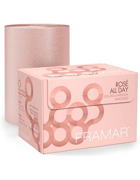 Framar embossed roll medium rose' all day alluminio per meches 97,5 mt