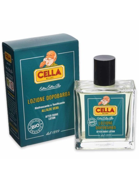 CELLA MILANO LOZIONE DOPOBARBA BIO RINFRESCANTE E TONIFICANTE ALL'ALOE VERA 100 ML