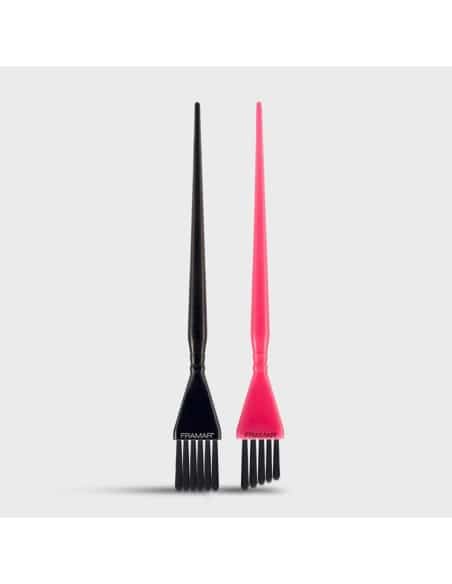 Framar detail brush set nero / Rosa 2 pz