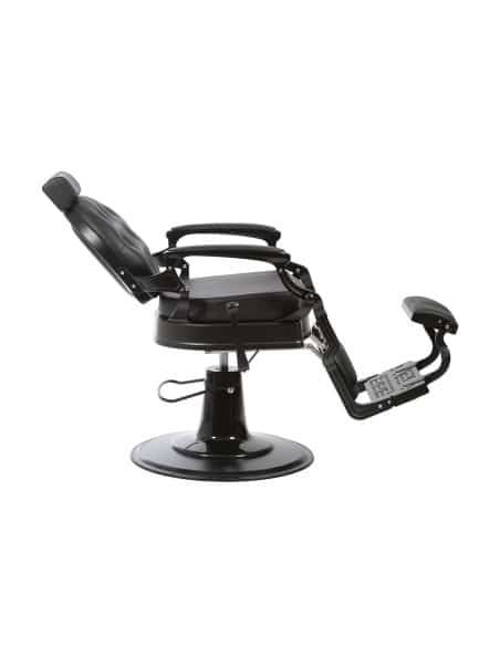 POLTRONA DA BARBIERE BUZZ BLACK BLACK CON SCHIENALE RECLINABILE